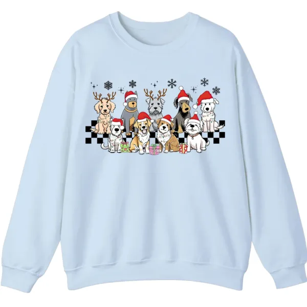 Christmas Dog Breed Sweatshirt, Funny Holiday Dog Mom Gift Pet Lover Crewneck