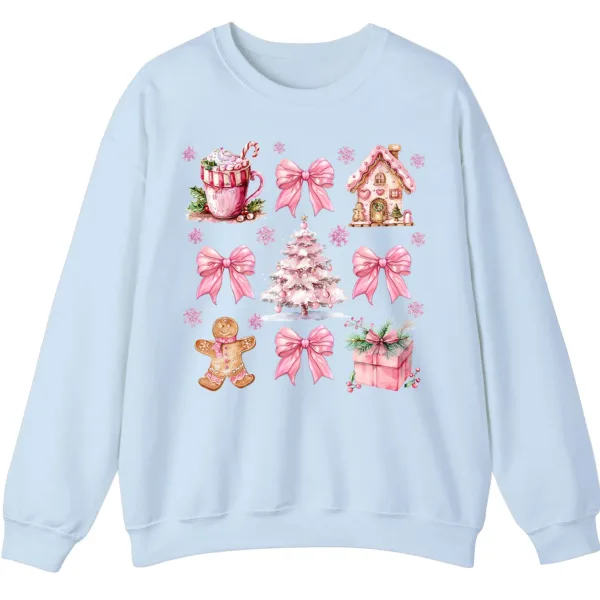 5.3 Pink Christmas Cottage Holiday Sweatshirt