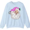 Sparkly Pink Disco Santa Claus Sweatshirt