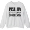 5.4 Seeing The World Differently Neurodiversity Sweatshirt, Minimalist Autism Acceptance Pullover