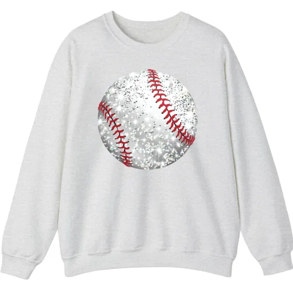 5.4 Glitter Sparkle Baseball Softball Sweatshirt, Bling Game Day Fan Crewneck, Women's Diamond Dust Sports Pullover Gift