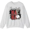 5.4 Baseball Mama Red Glitter Leopard Lightning Sweatshirt, Game Day Sports Mom Pullover, Distressed Grunge Design Crewneck