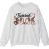 5.4 Baseball Mom Sweatshirt, Game Day Sports Mom Pullover, Leopard Pattern Crewneck