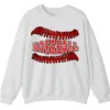 5.4 Baseball Red Stitches Typography Sweatshirt, Bold Game Day Fan Crewneck, Minimalist Sports Pullover