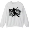5.4 Baseball Player American Flag Crewneck Sweatshirt