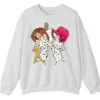 5.4 Feminine Glitter Baseball Bow Crewneck Sweatshirt Pink