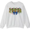 5.4 Cute Colorful Puzzle Piece Mama Crewneck, Autism Awareness Bubble Letters Sweatshirt