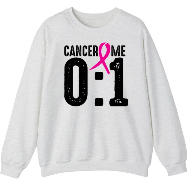 5.4 Cancer 0 Me 1 Pink Ribbon Survivor Crewneck Sweatshirt