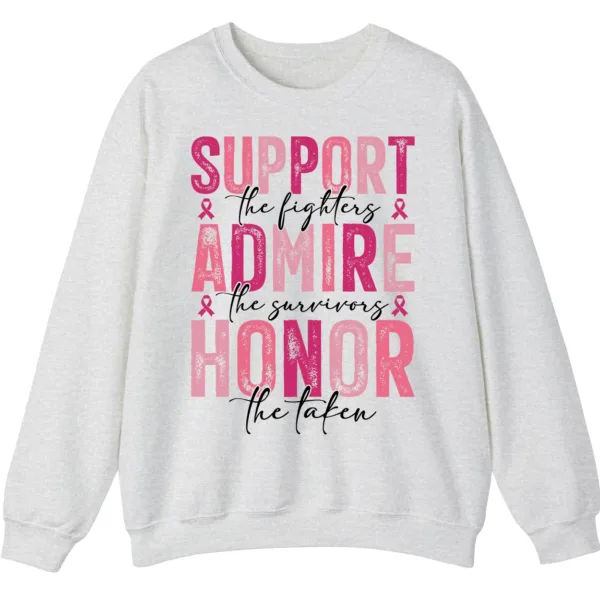 5.4 Breast Cancer Awareness Pink Ribbon Sweatshirt, Support Admire Honor Fighter Survivor Shirt