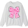 5.4 Breast Cancer Awareness Pink Ribbon Bow Sweatshirt, Together We Fight, Together We Win