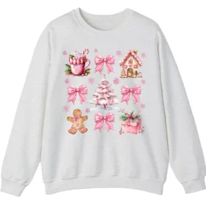 5.4 Pink Christmas Cottage Holiday Sweatshirt