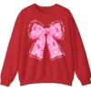 5.5 Breast Cancer Awareness Pink Ribbon Bow Sweatshirt, Together We Fight, Together We Win