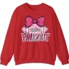 Pink Out Football Game Day Sweatshirt, Breast Cancer Awareness Cheerleading Pink Football Crewneck