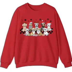 Christmas Dog Breed Sweatshirt, Funny Holiday Dog Mom Gift Pet Lover Crewneck