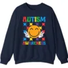 5.6 Autism Awareness Smiley Face Sweatshirt, Cute Happy Face Neurodiversity Crewneck
