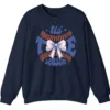 Baseball Christmas Crewneck Sweatshirt - 'Tis The Season Bow Graphic