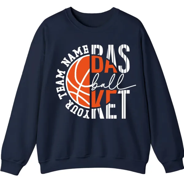 5.6 Personalized Basketball Team Name Crewneck Sweatshirt