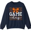 5.6 Basketball Bow Game Day Graphic Crewneck Sweatshirt