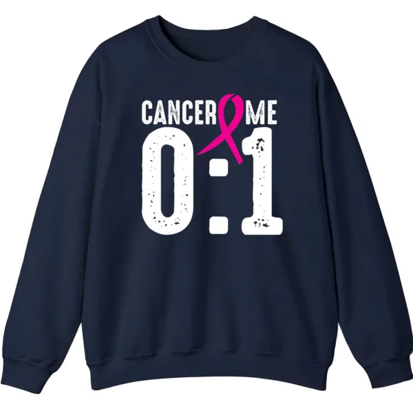 5.6 Cancer 0 Me 1 Pink Ribbon Survivor Crewneck Sweatshirt