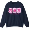 Pink Out Football Game Day Sweatshirt, Breast Cancer Awareness Cheerleading Pink Football Crewneck