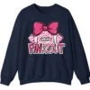 Pink Out Football Game Day Sweatshirt, Breast Cancer Awareness Cheerleading Pink Football Crewneck