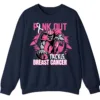 Pink Out Football Game Day Sweatshirt, Breast Cancer Awareness Cheerleading Pink Football Crewneck