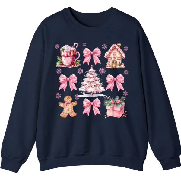 5.6 Pink Christmas Cottage Holiday Sweatshirt
