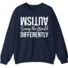 5.6 Seeing The World Differently Neurodiversity Sweatshirt, Minimalist Autism Acceptance Pullover