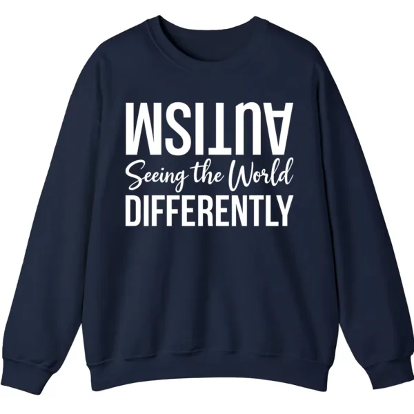 5.6 Seeing The World Differently Neurodiversity Sweatshirt, Minimalist Autism Acceptance Pullover