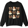 Leopard Print Bows & Santa Christmas Sweatshirt