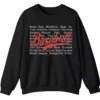 5.7 Baseball Terms Sweatshirt - Typographic Word List Crewneck Gift