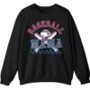 5.7 Distressed Baseball Mama Sweatshirt, Retro Game Day Crewneck, Checkered Softball Mom Pullover
