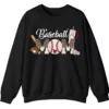 5.7 Baseball Mom Sweatshirt, Game Day Sports Mom Pullover, Leopard Pattern Crewneck