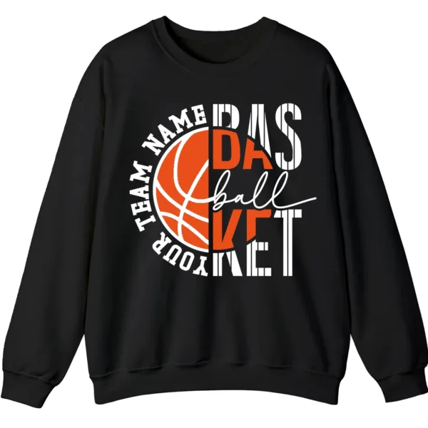 5.7 Personalized Basketball Team Name Crewneck Sweatshirt