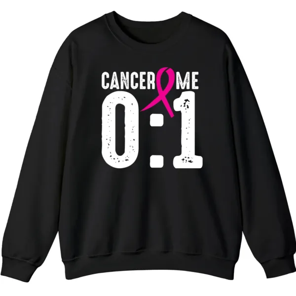 5.7 Cancer 0 Me 1 Pink Ribbon Survivor Crewneck Sweatshirt