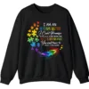 5.7 "You Won't Have To Face Them Alone" Autism Sister Sweatshirt, Rainbow Feather Support Gift
