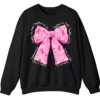 5.7 Breast Cancer Awareness Pink Ribbon Bow Sweatshirt, Together We Fight, Together We Win