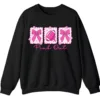 Pink Out Football Game Day Sweatshirt, Breast Cancer Awareness Cheerleading Pink Football Crewneck