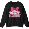 Pink Out Football Game Day Sweatshirt, Breast Cancer Awareness Cheerleading Pink Football Crewneck