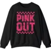 Pink Out Football Game Day Sweatshirt, Breast Cancer Awareness Cheerleading Pink Football Crewneck