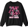 Pink Out Football Game Day Sweatshirt, Breast Cancer Awareness Cheerleading Pink Football Crewneck