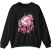 5.7 Volleyball Pink Out Gameday Sweatshirt, Breast Cancer Awareness Crewneck