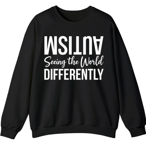 5.7 Seeing The World Differently Neurodiversity Sweatshirt, Minimalist Autism Acceptance Pullover