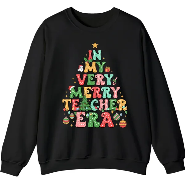 5.7 In My Merry Teacher Era Christmas Sweatshirt