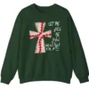 Baseball Cross Psalm 96:12 Sweatshirt, Christian Game Day Crewneck, Religious Sports Pullover, Faith and Baseball Fan Gift