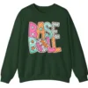 5.8 Groovy Retro Pastel Baseball Sweatshirt, Funky Pop Art Game Day Crewneck, Neon Checkerboard Sports Pullover, Bright Softball Fan Gift