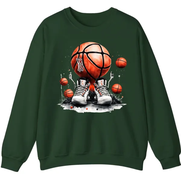 Basketball Sneakers Graphic Crewneck Sweatshirt Streetwear