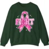 5.8 FIGHT Breast Cancer Warrior Pink Ribbon Crewneck Sweatshirt