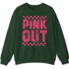 Pink Out Football Game Day Sweatshirt, Breast Cancer Awareness Cheerleading Pink Football Crewneck
