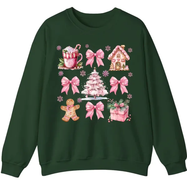 5.8 Pink Christmas Cottage Holiday Sweatshirt